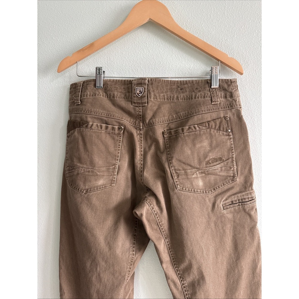 Kuhl Men Easy Rydr Pants Khaki Tan Pockets 33x34 Hiking Outdoor Trail - Picture 4 of 10